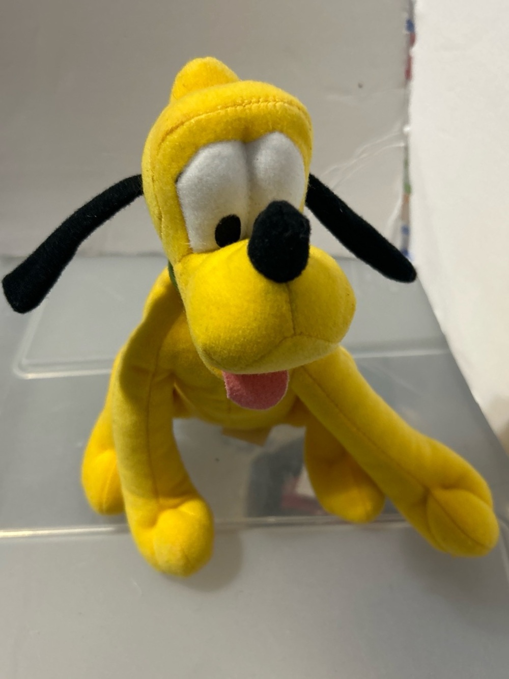 Disney Yellow Pluto Plush Puppy Toy with Black Ears
